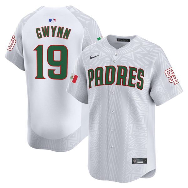 San Diego Padres 2025 Mexican Heritage Vapor Premier Limited Jersey - Stitched White Tony Gwynn