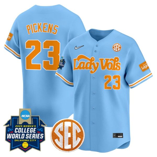 Size - Tennessee Volunteers Softball 2025 World Series (WCWS) Vapor Premier Limited Jersey Stitched Blue Karlyn Pickens