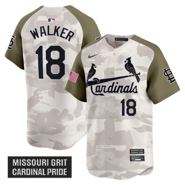 St. Louis Cardinals 2025 Armed Forces Day Vapor Premier Limited Jersey Stitched Alternate Jordan Walker