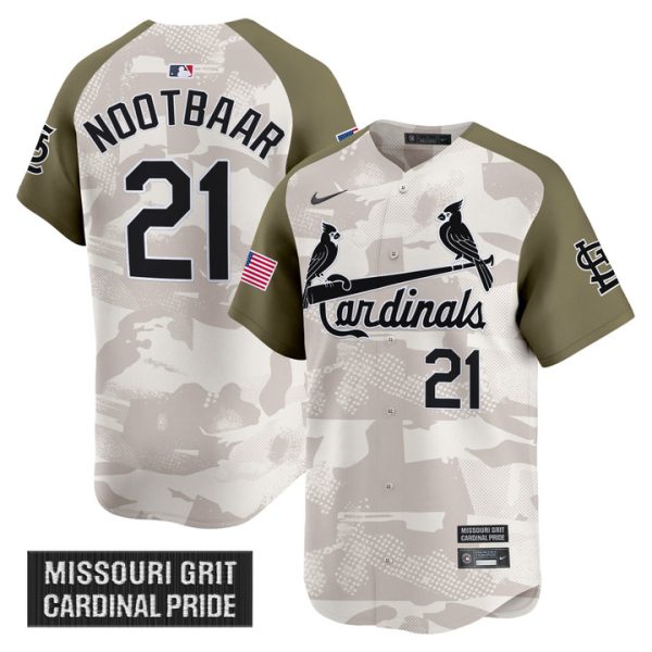 St. Louis Cardinals 2025 Armed Forces Day Vapor Premier Limited Jersey Stitched Alternate Lars Nootbaar