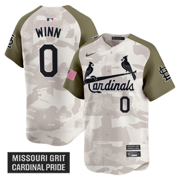 St. Louis Cardinals 2025 Armed Forces Day Vapor Premier Limited Jersey Stitched Alternate Masyn Winn