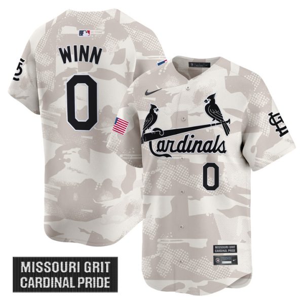 St. Louis Cardinals 2025 Armed Forces Day Vapor Premier Limited Jersey Stitched Camo Masyn Winn