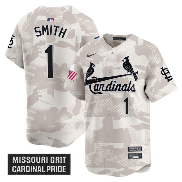 St. Louis Cardinals 2025 Armed Forces Day Vapor Premier Limited Jersey Stitched Camo Ozzie Smith