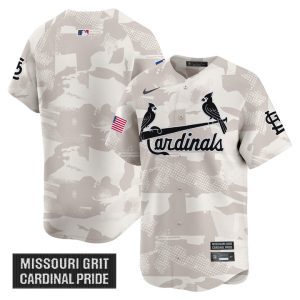 St. Louis Cardinals 2025 Armed Forces Day Vapor Premier Limited Jersey Stitched Camo Team