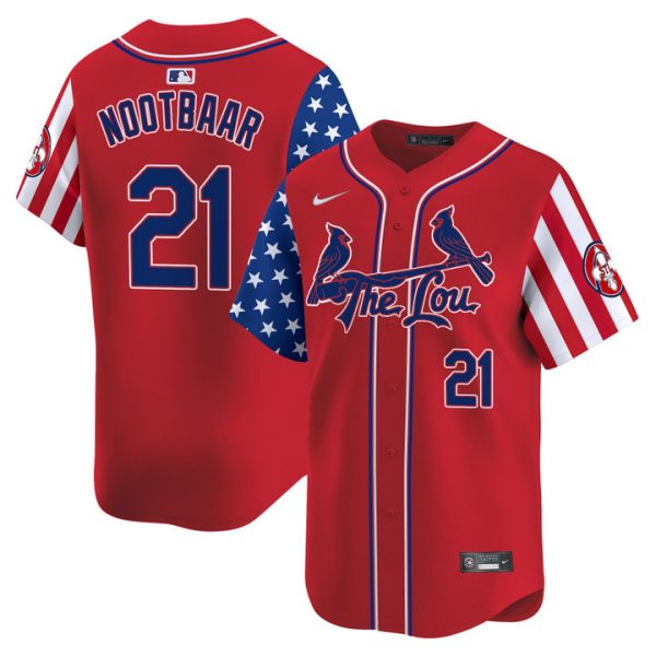 St. Louis Cardinals 2025 Independence Day Vapor Premier Limited Jersey Stitched Red Lars Nootbaar