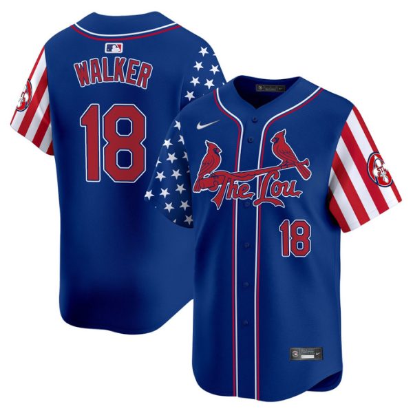 St. Louis Cardinals 2025 Independence Day Vapor Premier Limited Jersey Stitched Royal Jordan Walker