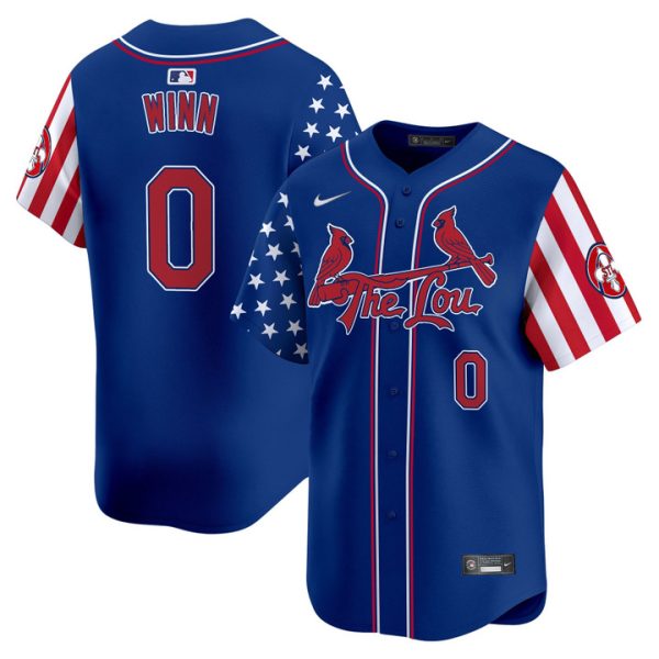 St. Louis Cardinals 2025 Independence Day Vapor Premier Limited Jersey Stitched Royal Masyn Winn