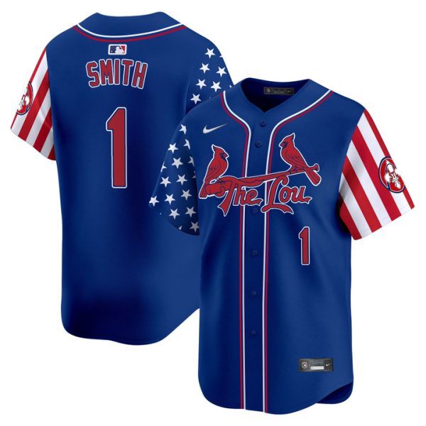 St. Louis Cardinals 2025 Independence Day Vapor Premier Limited Jersey Stitched Royal Ozzie Smith
