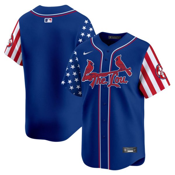 St. Louis Cardinals 2025 Independence Day Vapor Premier Limited Jersey Stitched Royal Team