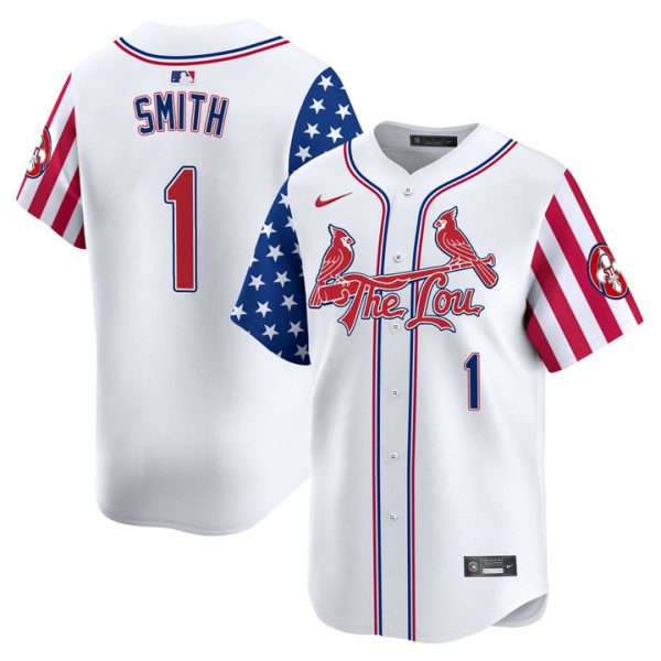 St. Louis Cardinals 2025 Independence Day Vapor Premier Limited Jersey Stitched White Ozzie Smith