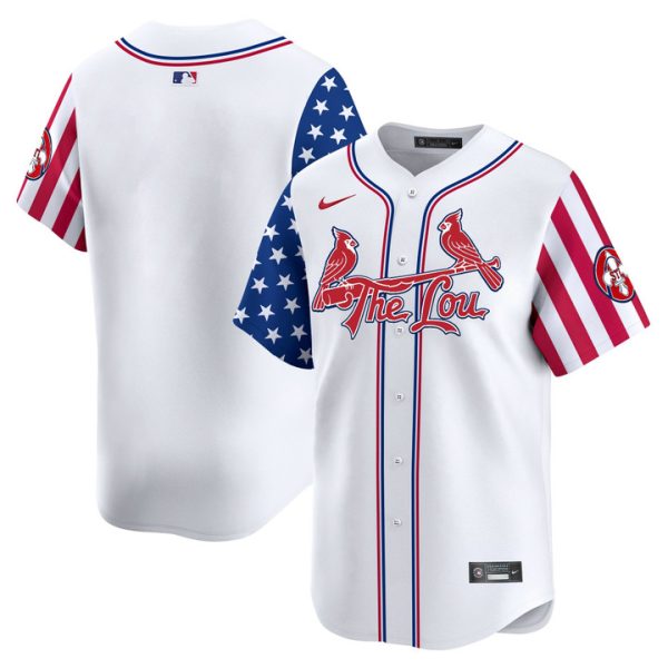 St. Louis Cardinals 2025 Independence Day Vapor Premier Limited Jersey Stitched White Team