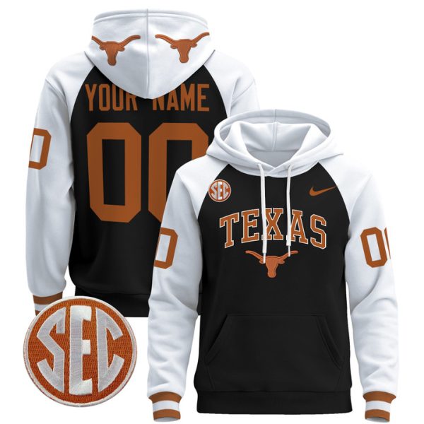 Texas Longhorns 2024 Custom Pullover Stitched Hoodie - Black Alternate