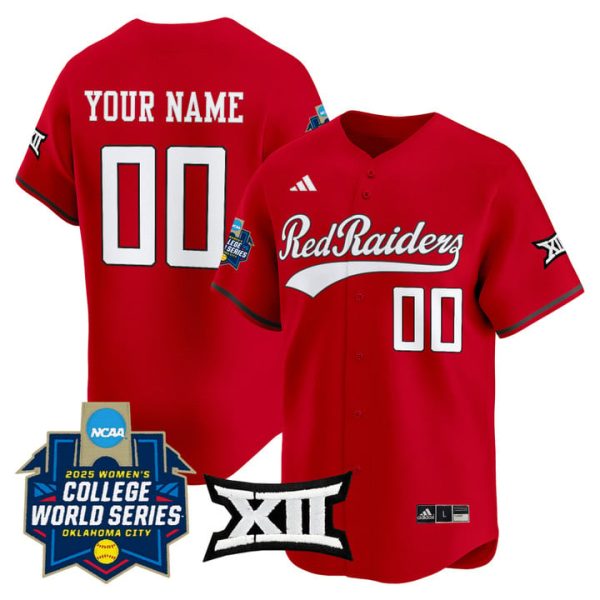 Texas Tech Red Raiders Softball 2025 World Series (WCWS) Vapor Premier Limited Custom Jersey Stitched Red