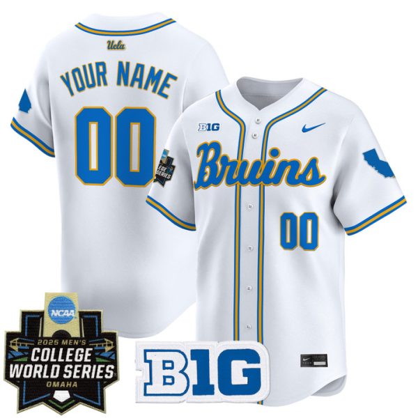 UCLA Bruins 2025 World Series Vapor Premier Limited Custom Jersey Stitched White