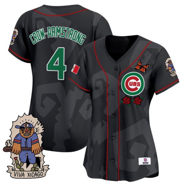 Women's 2025 Chicago Cubs Mexican Heritage Vapor Premier Limited Jersey - Stitched Black Pete Crow-Armstrong