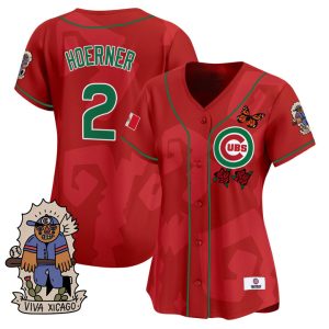 Women's 2025 Chicago Cubs Mexican Heritage Vapor Premier Limited Jersey - Stitched Red Nico Hoerner