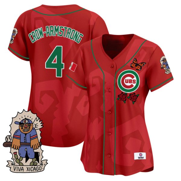 Women's 2025 Chicago Cubs Mexican Heritage Vapor Premier Limited Jersey - Stitched Red Pete Crow-Armstrong