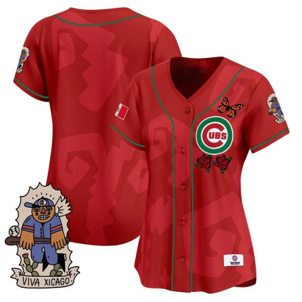Women's 2025 Chicago Cubs Mexican Heritage Vapor Premier Limited Jersey - Stitched Red Team