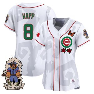 Women's 2025 Chicago Cubs Mexican Heritage Vapor Premier Limited Jersey - Stitched White Ian Happ