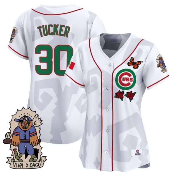 Women's 2025 Chicago Cubs Mexican Heritage Vapor Premier Limited Jersey - Stitched White Kyle Tucker