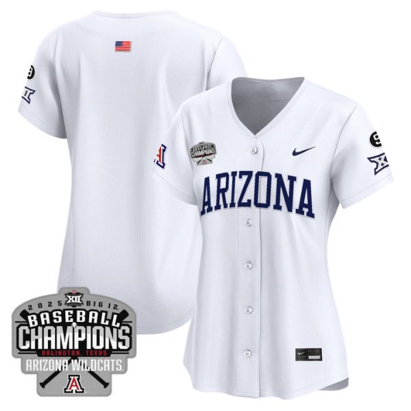 Women's Arizona Wildcats 2025 Big 12 Champions Vapor Premier Limited Jersey Stitched White Team