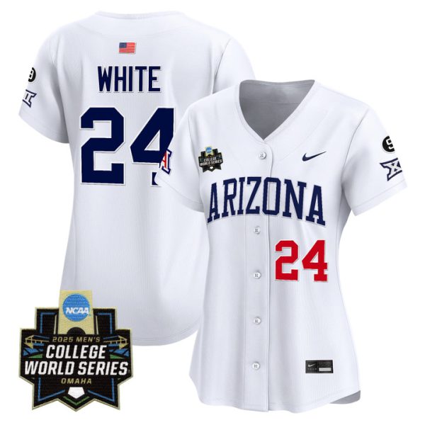 Women's Arizona Wildcats 2025 World Series Vapor Premier Limited Jersey Stitched White Mason White