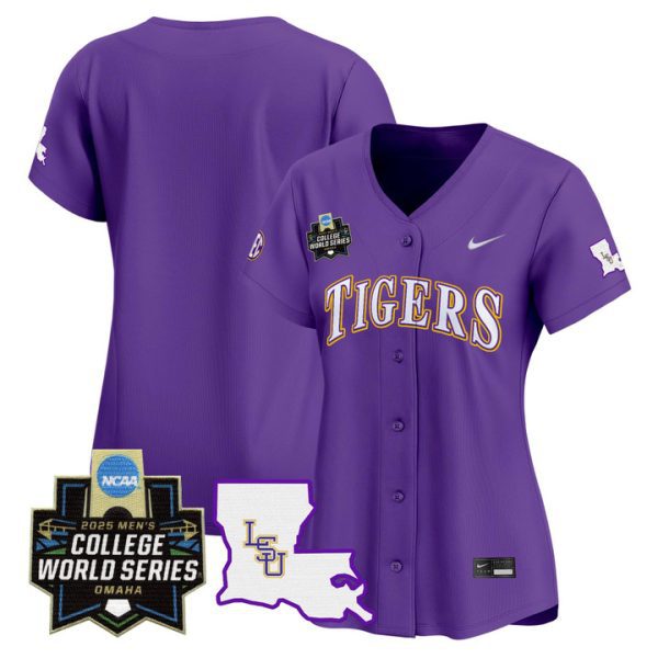 Women's LSU Tigers 2025 World Series Vapor Premier Limited Jersey Stitched Purple Team