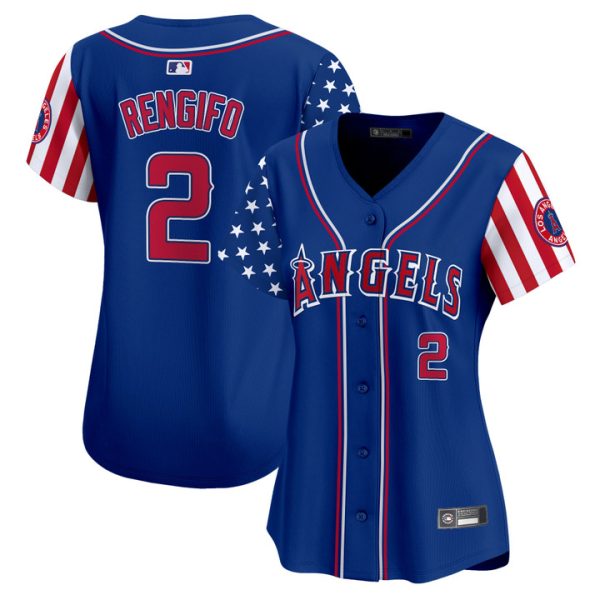 Women's Los Angeles Angels 2025 Independence Day Vapor Premier Limited Jersey Stitched Royal Luis Rengifo