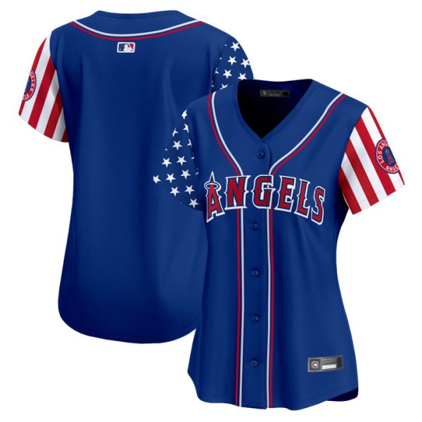 Women's Los Angeles Angels 2025 Independence Day Vapor Premier Limited Jersey Stitched Royal Team