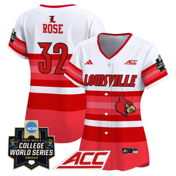 Women's Louisville Cardinals 2025 World Series Vapor Premier Limited Jersey Stitched Gradient Stripes Zion Rose