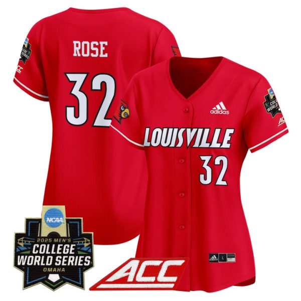 Women's Louisville Cardinals 2025 World Series Vapor Premier Limited Jersey Stitched Red Zion Rose