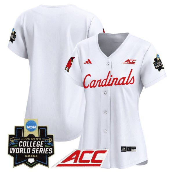 Women's Louisville Cardinals 2025 World Series Vapor Premier Limited Jersey Stitched White Team