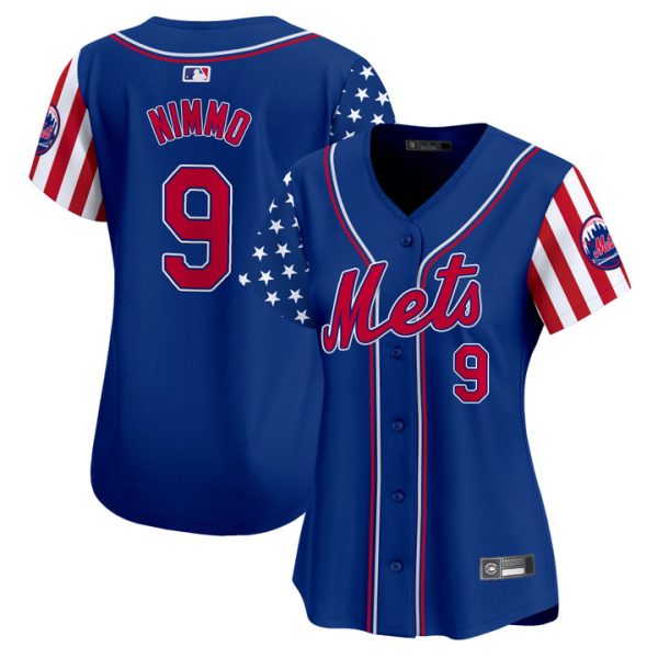 Women's New York Mets 2025 Independence Day Vapor Premier Limited Jersey Royal Brandon Nimmo