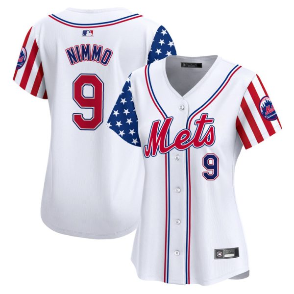 Women's New York Mets 2025 Independence Day Vapor Premier Limited Jersey White Brandon Nimmo