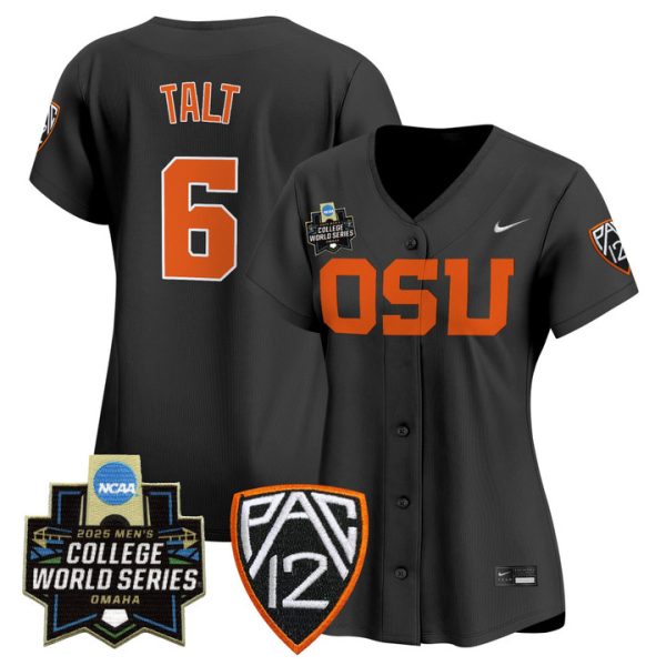 Women's Oregon State Beavers 2025 World Series Vapor Premier Limited Jersey Stitched Black Easton Talt