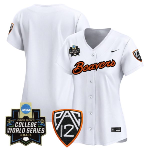 Women's Oregon State Beavers 2025 World Series Vapor Premier Limited Jersey Stitched White Team