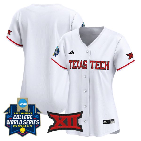Women's Texas Tech Red Raiders Softball 2025 World Series (WCWS) Vapor Premier Limited Jersey Stitched White Team