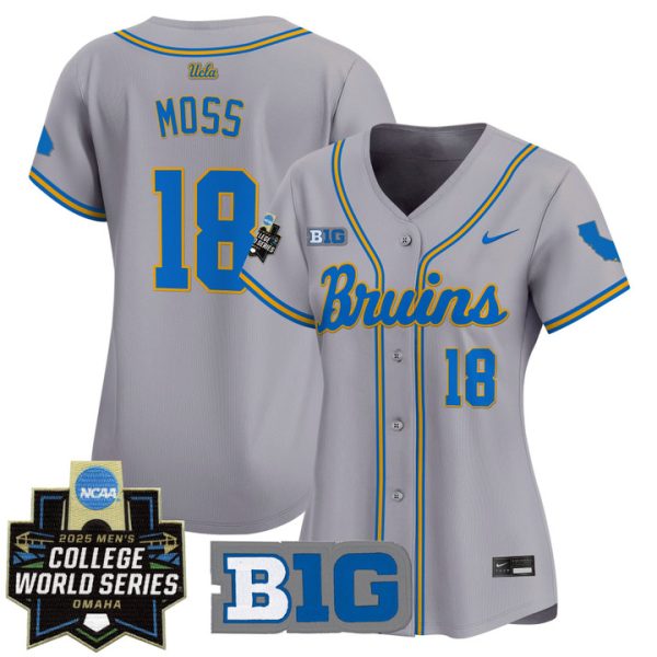 Women's UCLA Bruins 2025 World Series Vapor Premier Limited Jersey Stitched Gray Wylan Moss