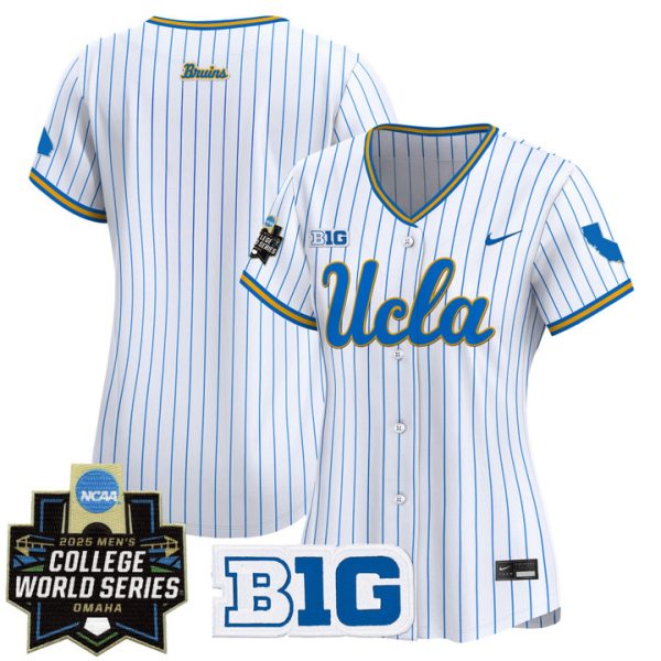 Women's UCLA Bruins 2025 World Series Vapor Premier Limited Jersey Stitched Pinstripe Team