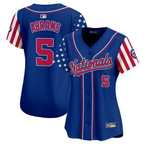 Women's Washington Nationals 2025 Independence Day Vapor Premier Limited Jersey Stitched Royal CJ Abrams