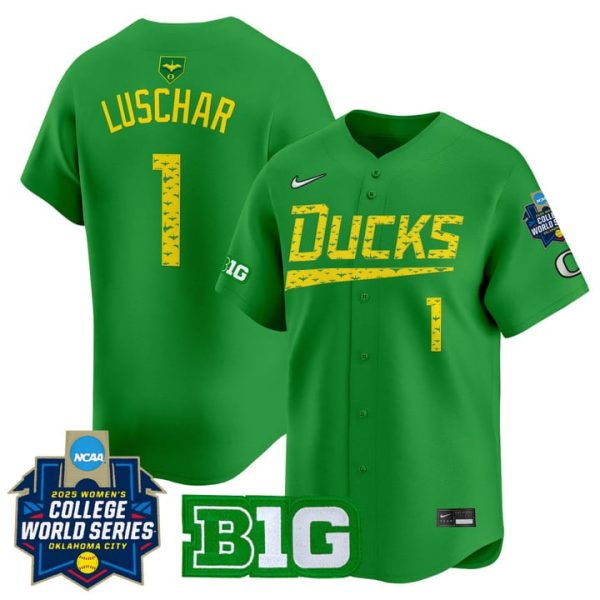 size - Oregon Ducks Softball 2025 World Series (WCWS) Vapor Premier Limited Jersey Stitched Green Kedre Luschar