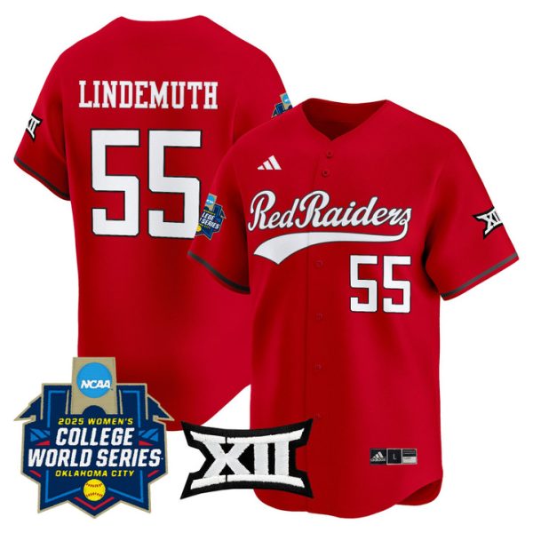 size - Texas Tech Red Raiders Softball 2025 World Series (WCWS) Vapor Premier Limited Jersey Stitched Red Bailey Lindemuth