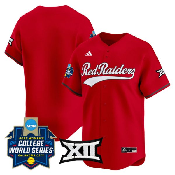 size - Texas Tech Red Raiders Softball 2025 World Series (WCWS) Vapor Premier Limited Jersey Stitched Red Team