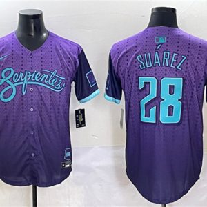 Arizona Diamondbacks #28 Eugenio Suarez Purple 2025 City Connect Limited Stitched Baseball Jersey