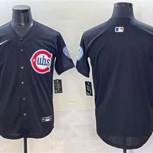 Chicago Cubs Blank Black Limited Stitched Baseball Jersey