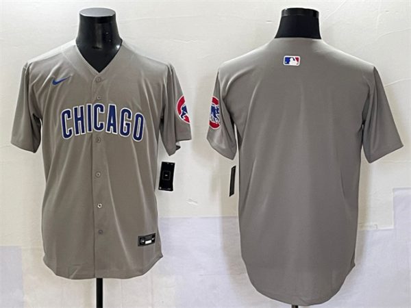 Chicago Cubs Blank Gray Limited Stitched Baseball Jersey