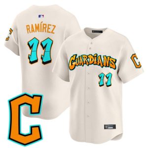 Cleveland Guardians #11 Jose Ramirez Cream Graffiti Barrio Edition Vapor Limited Stitched Baseball Jersey