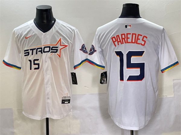 Houston Astros #15 Isaac Paredes White 2025 City Connect Limited Stitched Baseball Jersey