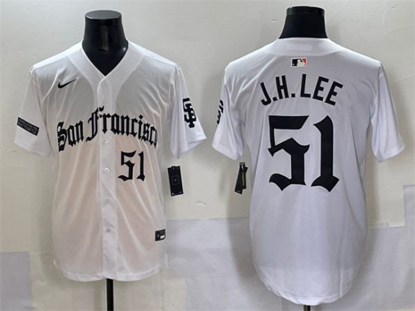 San Francisco Giants #51 Jung Hoo Lee White 'Gothic Fog Edition' Vapor Premier Limited Stitched Baseball Jersey