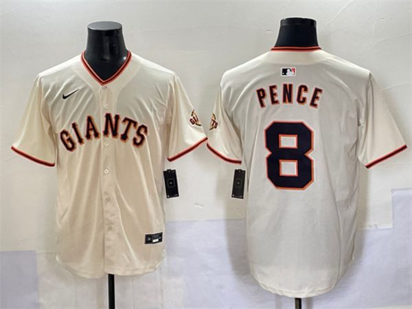 San Francisco Giants #8 Hunter Pence Cream Home Limited Stitched Baseball Jersey